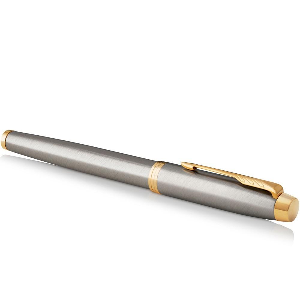 Металлическая ручка-роллер Parker IM Brushed Metal GT RB с логотипом Металлическая ручка-роллер Parker IM Brushed Metal GT RB с логотипом Фото 3
